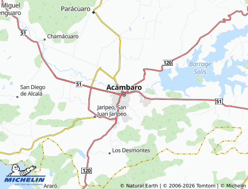 MICHELIN-Landkarte Acambaro - ViaMichelin