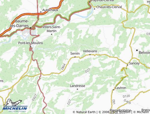 MICHELIN Servin map - ViaMichelin