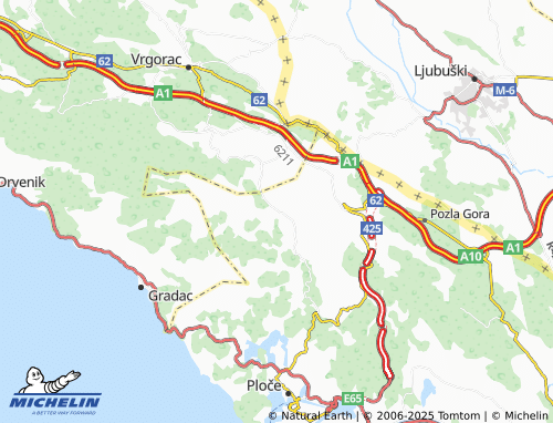 MICHELIN Staševica map - ViaMichelin
