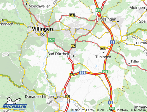 MICHELIN-Landkarte Bad Dürrheim - ViaMichelin