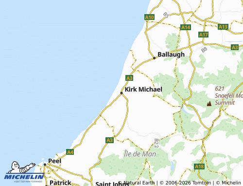 Carte MICHELIN Kirk Michael - ViaMichelin