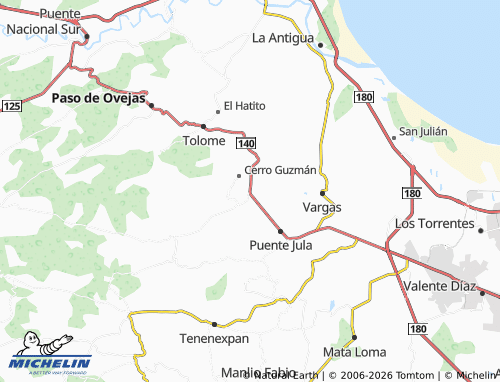 Mapa MICHELIN Tierra Colorada - ViaMichelin