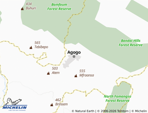 Mapa MICHELIN Agogo - ViaMichelin