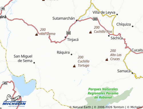 MICHELIN Ráquira map - ViaMichelin