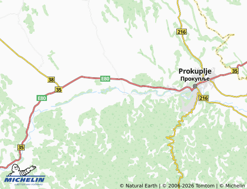 Carte MICHELIN Donja Toponica - ViaMichelin