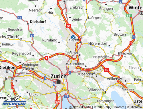 MICHELIN-Landkarte Glattbrugg - ViaMichelin