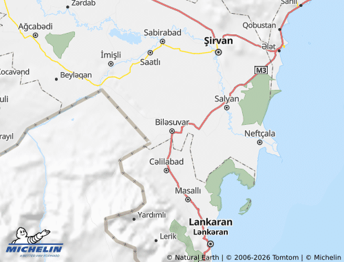 MICHELIN-Landkarte Biləsuvar - ViaMichelin