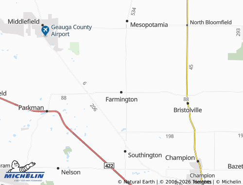 Kaart MICHELIN Farmington - ViaMichelin