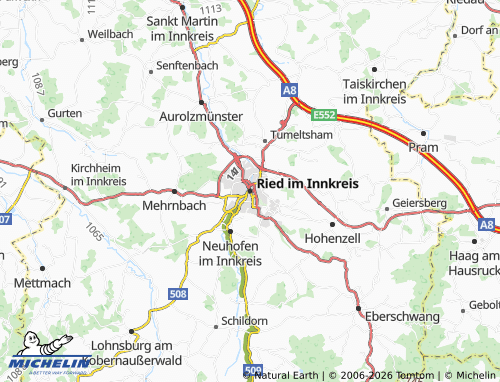 MICHELIN Ried im Innkreis map - ViaMichelin