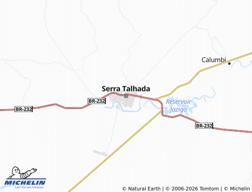 Mapa MICHELIN Serra Talhada - ViaMichelin