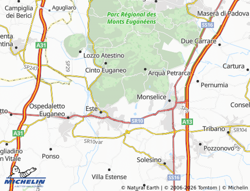 MICHELIN Baone map - ViaMichelin