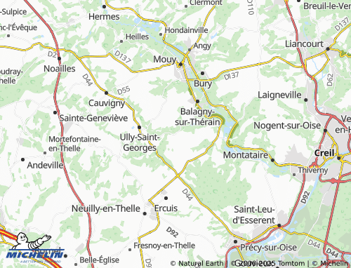 MICHELIN Foulangues map - ViaMichelin