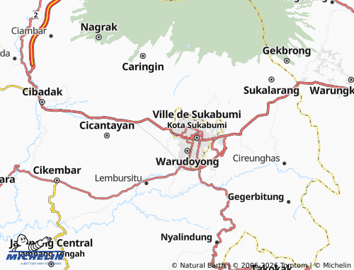 MICHELIN Sukabumi Barat map - ViaMichelin