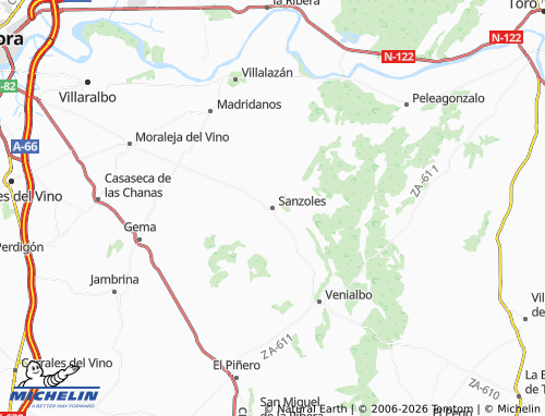 MICHELIN Sanzoles map - ViaMichelin