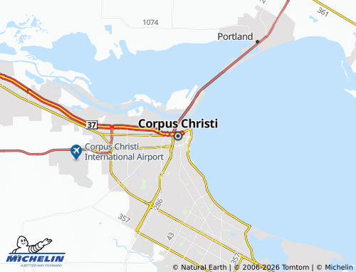 Mapa MICHELIN Corpus Christi - ViaMichelin