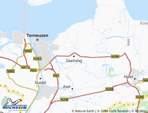 Carte MICHELIN Zaamslag - ViaMichelin