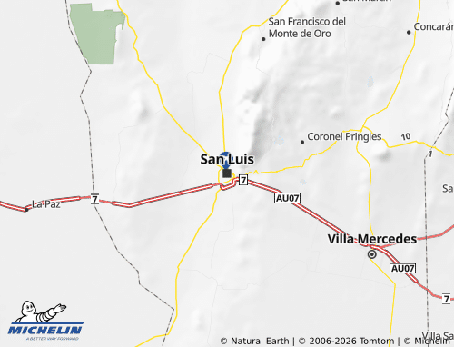MICHELIN San Luis map - ViaMichelin