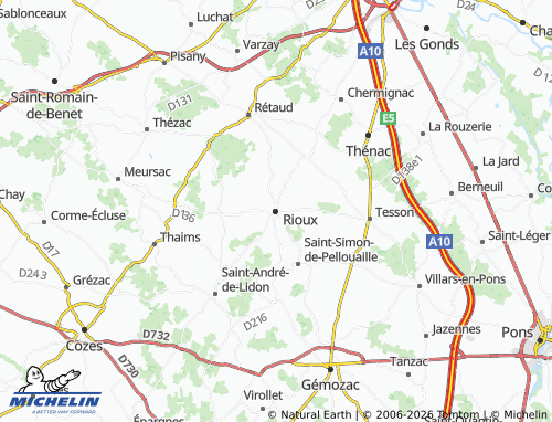 Mapa MICHELIN Rioux - ViaMichelin