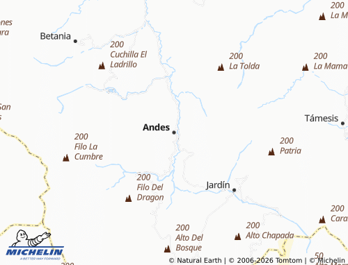 Mappa MICHELIN Andes - ViaMichelin