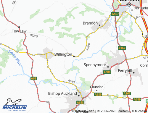 Carte MICHELIN Willington - ViaMichelin
