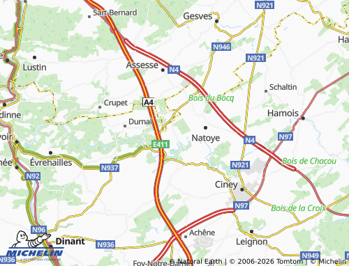 MICHELIN Vincon map - ViaMichelin