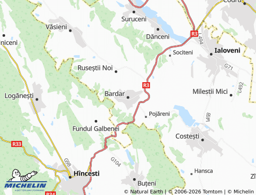MICHELIN Bardar map - ViaMichelin