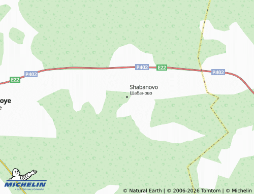 MICHELIN-Landkarte Shabanovo - ViaMichelin