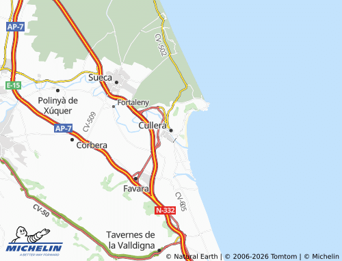 Mappa MICHELIN Cullera - ViaMichelin