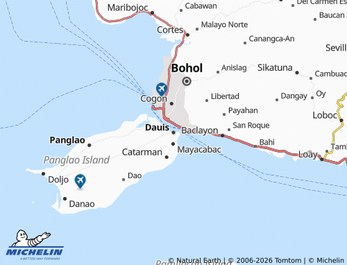 MICHELIN Dauis map - ViaMichelin