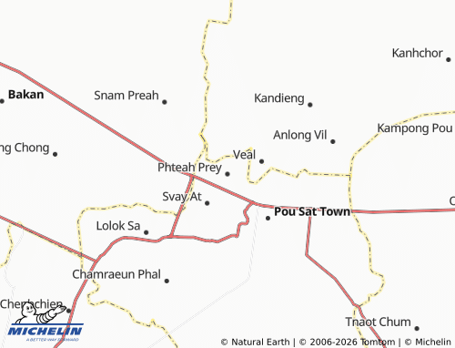 Mapa MICHELIN Phteah Prey - ViaMichelin