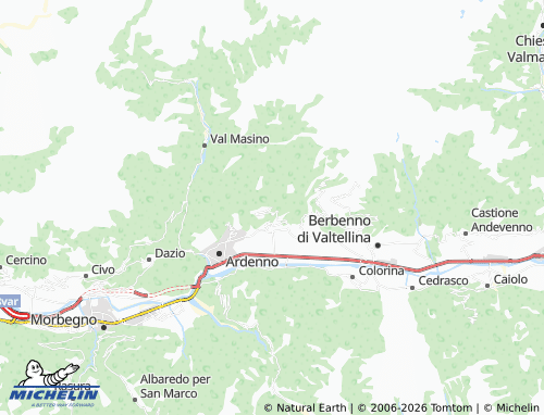 MICHELIN Buglio in Monte map - ViaMichelin