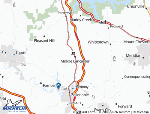 Carte MICHELIN Middle Lancaster - ViaMichelin