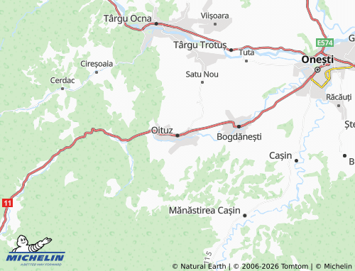 MICHELIN Oituz map - ViaMichelin