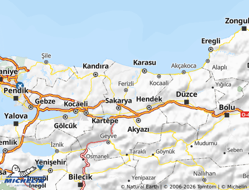 Mapa MICHELIN Söğütlü - ViaMichelin