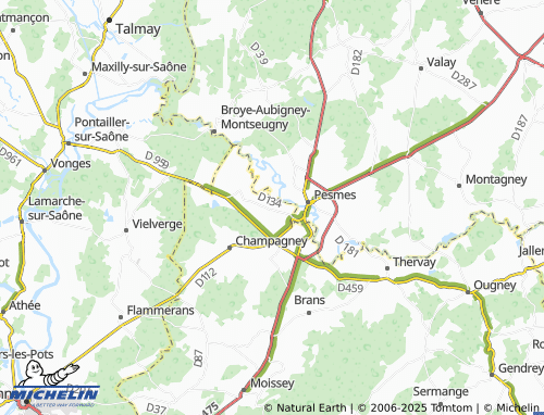 MICHELIN Mutigney map - ViaMichelin