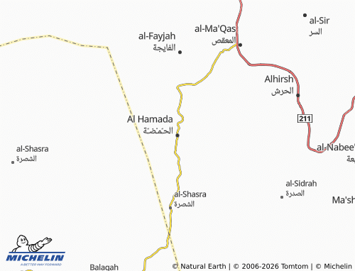 MICHELIN-Landkarte Al Hamada - ViaMichelin