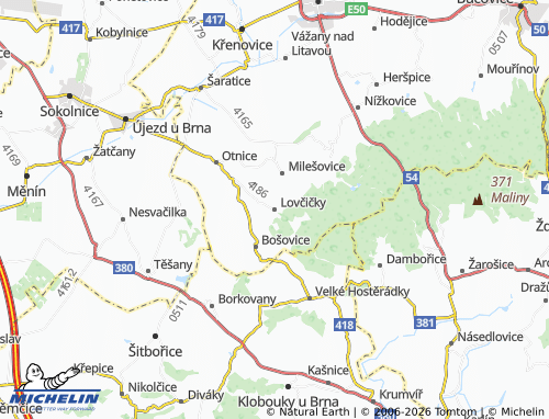 Mapa MICHELIN Lovčičky - ViaMichelin