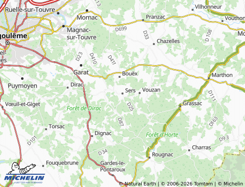 Mapa MICHELIN Sers - ViaMichelin