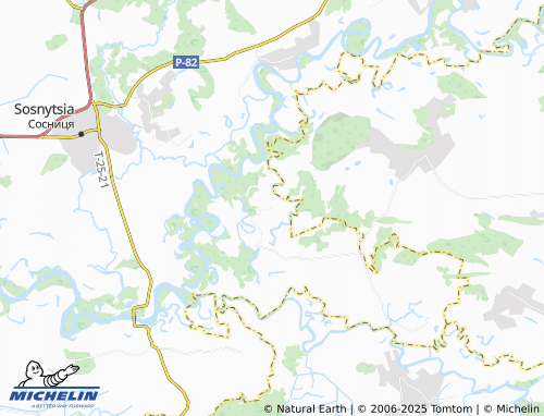 MICHELIN Syniutyn map - ViaMichelin