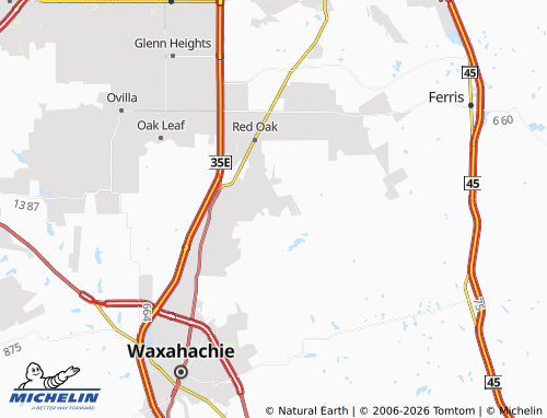 Mapa MICHELIN Pecan Hill - ViaMichelin