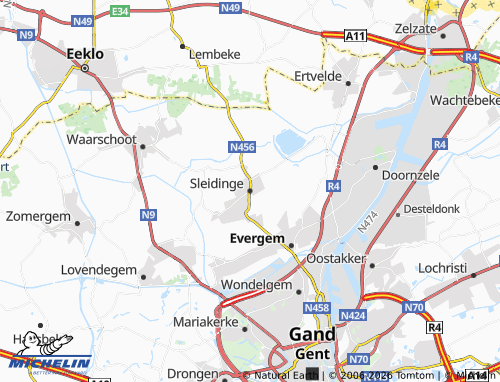 Kaart MICHELIN Sleidinge - ViaMichelin