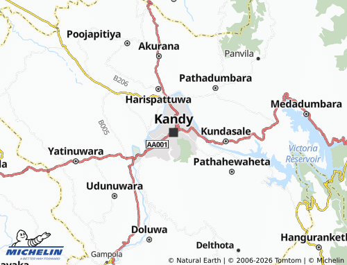 MICHELIN Kandy map - ViaMichelin