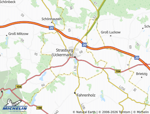 MICHELIN-Landkarte Strasburg (Uckermark) - ViaMichelin