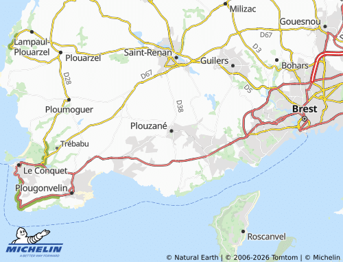 MICHELIN Plouzané map - ViaMichelin