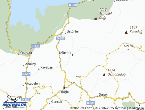 MICHELIN Üzümlü map - ViaMichelin