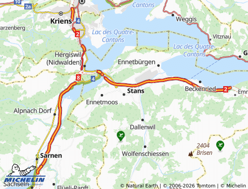 Carte MICHELIN Stans - ViaMichelin