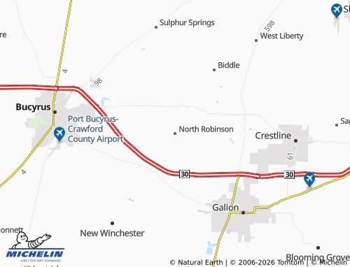 Carte MICHELIN North Robinson - ViaMichelin