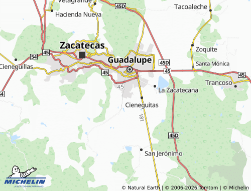 MICHELIN Conquistadores map - ViaMichelin
