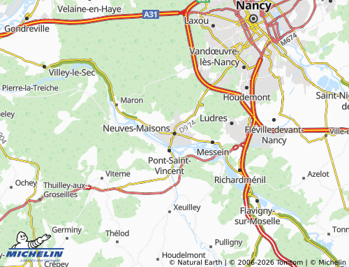 MICHELIN Neuves-Maisons map - ViaMichelin