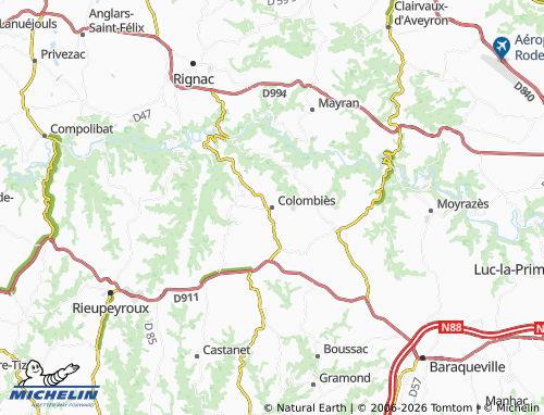 Mappa MICHELIN Colombiès - ViaMichelin